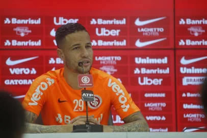  PORTO ALEGRE, RS, BRASIL,02/09/2019 -Coletiva do Bruno jogador do inter. (FOTOGRAFO: ANDRÉ ÁVILA / AGENCIA RBS)