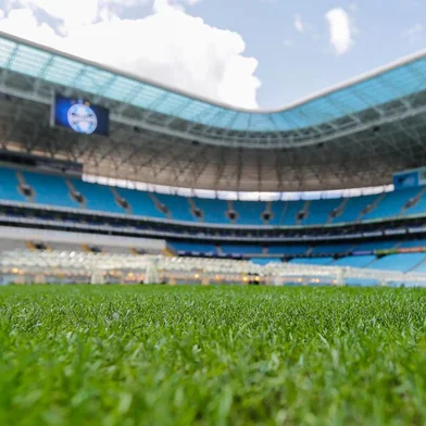  PORTO ALEGRE, RS, BRASIL, 13/08/2019: Situação do gramado da Arena do Grêmio. (Foto: Omar Freitas / Agência RBS)Indexador: NGS