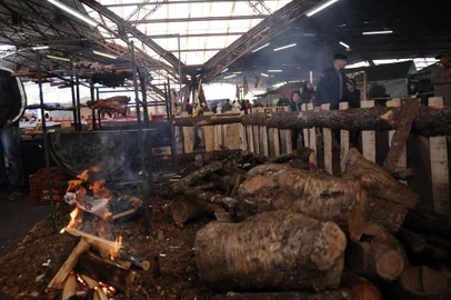  CAXIAS DO SUL, RS, BRASIL (20/09/2019)Dia do Gaúcho teve almoço campeiro, apresentações artísticas e tiro de laço no acampamento farroupilha em Caxias do Sul.Associação Acer Belga. (Antonio Valiente/Agência RBS)