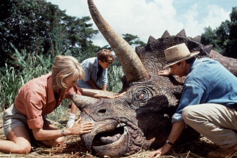 Cena do longa metragem Jurassic Park de 1993.