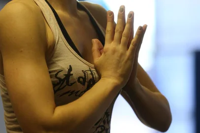  PORTO ALEGRE - RS - BR 12.09.2016Aula de Super Ioga, na  Bodytech.FOTÓGRAFO: TADEU VILANI - AGÊNCIARBS Caderno Donna