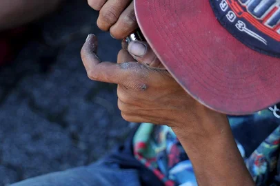  CAXIAS DO SUL, RS, BRASIL. (22/01/2019)Usuários de crack no bairro Primeiro de Maio em Caxias do Sul. (Antonio Valiente/Agência RBS)