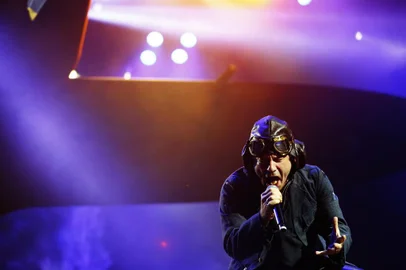  PORTO ALEGRE, RS, BRASIL - 09.10.2019 - A banda britânica Iron Maiden faz show na Arena do Grêmio. (Foto: Félix Zucco/Agencia RBS)