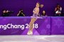  Brazils Isadora Williams competes in the womens single skating short program of the figure skating event during the Pyeongchang 2018 Winter Olympic Games at the Gangneung Ice Arena in Gangneung on February 21, 2018. / AFP PHOTO / Roberto SCHMIDTEditoria: SPOLocal: GangneungIndexador: ROBERTO SCHMIDTSecao: figure SkatingFonte: AFPFotógrafo: STF