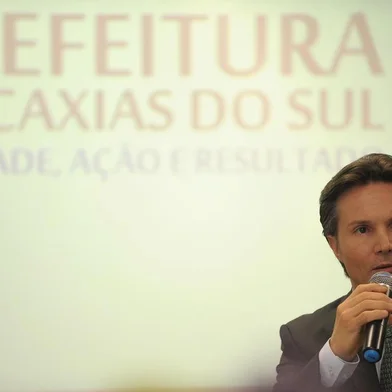 CAXIAS DO SUL, RS, BRASIL, 14/03/2019Coletiva de dois anos como prefeito de Caxias do Sul de Daniel Guerra. Prefeito Daniel Guerra(Lucas Amorelli/ Agência RBS)