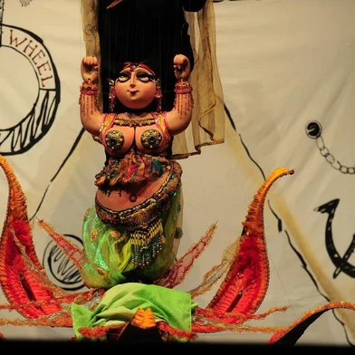  CANELA, RS, BRASIL, 19/10/2019. 31º Festival Internacional de Teatro de Bonecos de Canela. Grupo The Fifth Wheel, da Alemanha, com o espetáculo Extraordinary Voyage, no Multipalco. (Porthus Junior/Agência RBS)