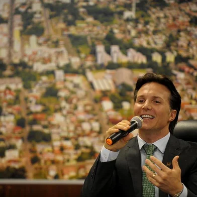 CAXIAS DO SUL, RS, BRASIL, 14/03/2019Coletiva de dois anos como prefeito de Caxias do Sul de Daniel Guerra. Prefeito Daniel Guerra(Lucas Amorelli/ Agência RBS)