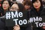  South Korean demonstrators hold banners during a rally to mark International Womens Day as part of the countrys #MeToo movement in Seoul on March 8, 2018.The #MeToo movement has gradually gained ground in South Korea, which remains socially conservative and patriarchal in many respects despite its economic and technological advances. / AFP PHOTO / Jung Yeon-jeEditoria: SOILocal: SeoulIndexador: JUNG YEON-JESecao: justice and rightsFonte: AFPFotógrafo: STF