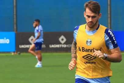  PORTO ALEGRE, RS, BRASIL, 28/10/2019- Treino do Grêmio que ocorreu na arena na manhã desta Segunda Feira. Felipe Vizeu.(FOTOGRAFO: TADEU VILANI / AGENCIA RBS)