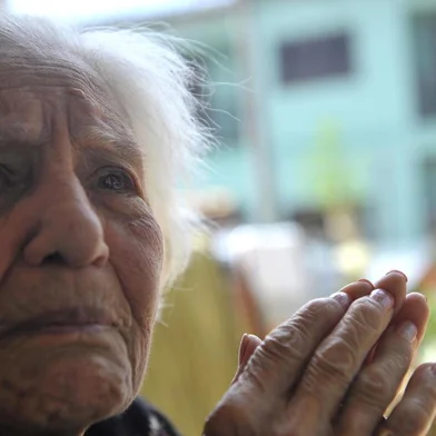  CAXIAS DO SUL, RS, BRASIL, 01/11/2019ona Albertina, idosa de Caxias do Sul que vai completar 110 anos.(Lucas Amorelli/Agência RBS)