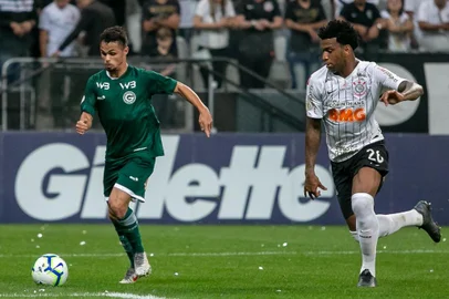 Partida entre Corinthians e GoiÃ¡s pelo Campeonato BrasileiroSÃO PAULO, SP, 07.08.2019: CORINTHIANS-GOIÁS - Michael, do Goiás durante partida contra o Corinthians, válida pela 07ª rodada do Campeonato Brasileiro, na Arena Corinthians, em São Paulo (SP), nesta quarta-feira (07). (Foto: Marivaldo Oliveira /Código19/Folhapress)Local: SÃ£o Paulo ;SÃ£o Pauo ;Brasil