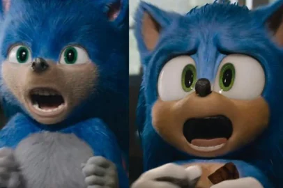  Antiga e nova versão de Sonic