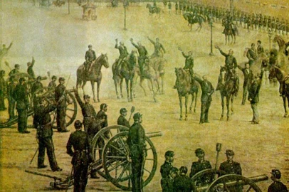 #PÁGINA: 04Pintura à óleo de autor desconhecido, representa a Proclamação da República pelo Marechal Deodoro da Fonseca, no Rio de Janeiro, em 15 de novembro de 1889. Fonte: Reprodução Fotógrafo: Não se aplica