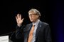 (FILES) In this file photo taken on October 10, 2019 Microsoft founder, Co-Chairman of the Bill & Melinda Gates Foundation, Bill Gates delivers a speech during the conference of Global Fund to Fight HIV, Tuberculosis and Malaria in Lyon, central eastern France. - Democratic presidential hopeful Elizabeth Warren offered to meet Bill Gates after the Microsoft billionaire expressed skepticism about her proposal for a wealth tax affecting the richest Americans. Gates, speaking at a New York Times conference on October 6, 2019, said he favored progressive taxation but worried about the impact of a large wealth tax on innovation. (Photo by Ludovic MARIN / AFP)