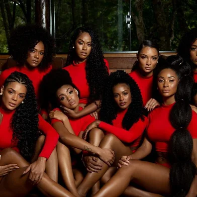 Brennda Martins faz ensaio com as outras bailarinas negras do Domingão do Faustão