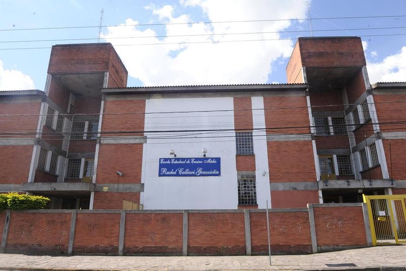  CAXIAS DO SUL, RS, BRASIL (19/11/2019)Adesão total à greve na Escola Estadual de Ensíno Médio Rachel Galliari Grazziotin. (Antonio Valiente/Agência RBS)