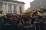 Servidores da Secretaria da Agricultura em greve na frente do Palácio Piratini