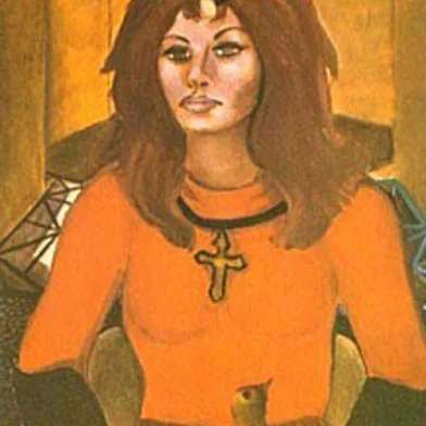 Mulata com pássaro, obra do pintor Di Cavalcanti.A modelo Marina Montini posou para esta pintura.PÁGINA:37 Fonte: Reprodução