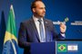  Brazilian Federal Deputy Eduardo Bolsonaro speaks during the opening ceremony of the Brazilian Ministry Trade And Investment Promotion Agency in Jerusalem on December 15, 2019. (Photo by Gil COHEN-MAGEN / AFP)Editoria: FINLocal: JERUSALEMIndexador: GIL COHEN-MAGENSecao: economy (general)Fonte: AFPFotógrafo: STR<!-- NICAID(14359646) -->