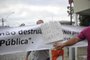  CAXIAS DO SUL, RS, BRASIL, 16/12/2019Familiares protestam na frente do 12 Batalhão da BM contra o governador Eduardo Leite.(Lucas Amorelli/Agência RBS)