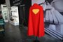 An original Superman cape worn by actor Christopher Reeve in the 1978 Superman film (estimate $100,000 -2000,000 $ USD) is displayed at Juliens Auctions house on December 13, 2019 ahead of Juliens Icons & Idols: Hollywood Auction which takes place on December 16, 2019. (Photo by Robyn Beck / AFP)