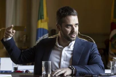  PORTO ALEGRE, RS, BRASIL - 20.12.2019 - Entrevista com o governador Eduardo Leite. (Foto: Marco Favero/Agencia RBS)