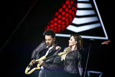  PORTO ALEGRE, RS, BRASIL, 21-09-2019: Dupla Sandy e Júnior fazem show da turnê Nossa História, na Arena do Grêmio em Porto Alegre (FOTO FÉLIX ZUCCO/AGÊNCIA RBS, Editoria Segundo Caderno).