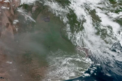 Fumaça da Austrália sobre o Chile e a Argentina