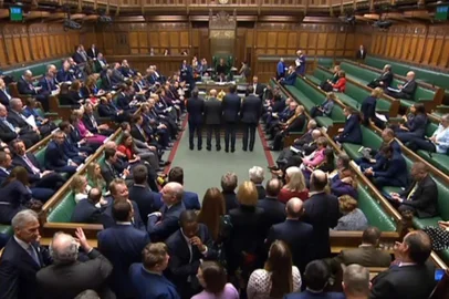A video grab from footage broadcast by the UK Parliaments Parliamentary Recording Unit (PRU) shows tellers announcing the result of a vote on the third reading of the European Union (Withdrawal Agreement) Bill, in the House of Commons in London on January 9, 2020. - The European Union (Withdrawal Agreement) Bill has cleared the House of Commons after getting its third reading by 330 votes to 231. (Photo by HO / PRU / AFP) / RESTRICTED TO EDITORIAL USE - NO USE FOR ENTERTAINMENT, SATIRICAL, ADVERTISING PURPOSES - MANDATORY CREDIT  AFP PHOTO / PRU <!-- NICAID(14382508) -->