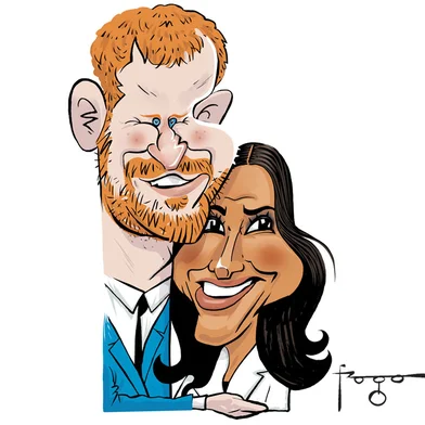 Charge de Gilmar Fraga do casal príncipe Harry e Meghan Markle