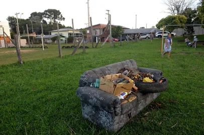  CAXIAS DO SUL, RS, BRASIL, 12/01/2019Moradores de Forqueta reclamam de sujeira em área de lazer(Lucas Amorelli/Agência RBS)