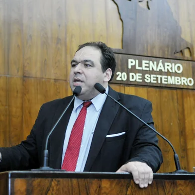 Foto: Celso Bender | Agência ALRSLegenda: Sessão Plenária, deputado Dr. Thiago Duarte