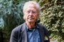 Austrian writer Peter Handke poses in Chaville, in the Paris surburbs, on October 10, 2019 after he was awarded with the 2019 Nobel Literature Prize. - Austrian Peter Handke, one of the most original German-language writers alive, who once used his famously sharp tongue to call for the Nobel Prize in Literature to be abolished, was awarded with the 2019 Nobel Literature Prize on October 10. The prize brings its winner false canonisation along with one moment of attention (and) six pages in the newspaper, the novelist, playwright, poet and translator told Austrian media in 2014. (Photo by Alain JOCARD / AFP)<!-- NICAID(14284452) -->