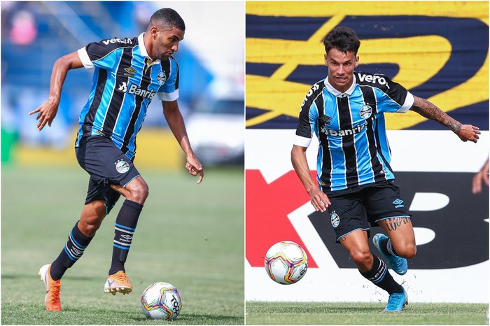 Colagem com fotos de Lucas Uebel / Grêmio Divulgação
