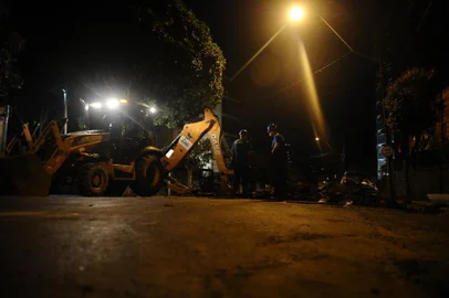  CAXIAS DO SUL, RS, BRASIL (19/01/2020)Rua Olavo Bilac com Visconde de taunai está bloqueada por obras. (Antonio Valiente/Agência RBS)