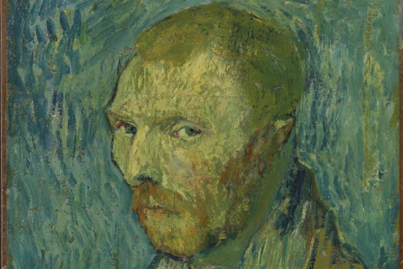 Vincent van Gogh em um autorretrato<!-- NICAID(14393285) -->