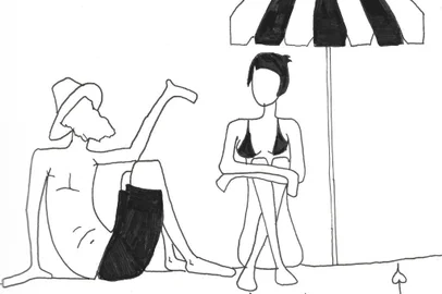 Ilustração da exposição A Vida em Traços, do artista carioca Pedro Tati