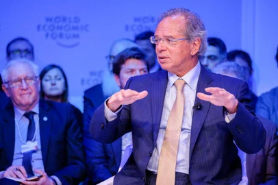  Paulo Guedes, Minister of Economy of Brazil, speaking at the ¿Shaping the Future of Advanced Manufacturing¿ at the World Economic Forum Annual Meeting 2020 in Davos-Klosters, Switzerland, 20 January. Congress Centre - Aspen 2. Copyright by World Economic Forum/Christian ClavadetscherIndexador: Walter Duerst