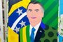 Flavio Bolsonaro compartilha retrato inacabado de Jair Bolsonaro, feito por Romero Britto