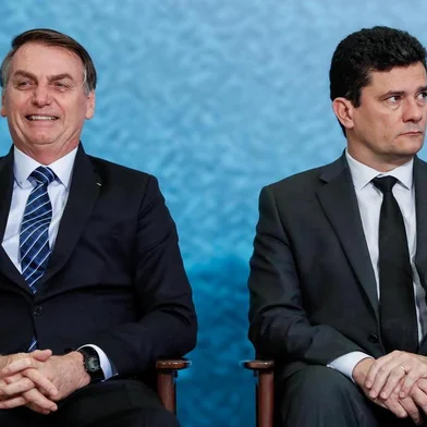 (Brasília - DF, 03/10/2019) Solenidade de Lançamento da Campanha do Projeto Anticrime. Com o presidente Jair Bolsonaro e o ministro da Justiça, Sergio MoroFoto: Alan Santos/PR