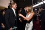LOS ANGELES, CALIFORNIA - JANUARY 19: Brad Pitt and Jennifer Aniston attend the 26th Annual Screen Actors Guild Awards at The Shrine Auditorium on January 19, 2020 in Los Angeles, California. 721313   Emma McIntyre/Getty Images for Turner/AFP<!-- NICAID(14392368) -->