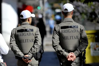 CAXIAS DO SUL, RS, BRASIL, 28/08/2019Policiamento no centro de Caxias do Sul. Av. Júlio de Castilhos(Lucas Amorelli/Agência RBS)