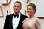 92nd Annual Academy Awards - ArrivalsUS actor Tom Hanks and wife Rita Wilson arrive for the 92nd Oscars at the Dolby Theatre in Hollywood, California on February 9, 2020. (Photo by Robyn Beck / AFP)Editoria: ACELocal: HollywoodIndexador: ROBYN BECKSecao: cinema industryFonte: AFPFotógrafo: STF