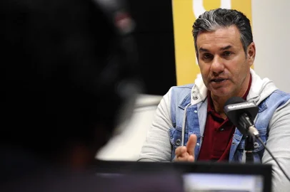  CAXIAS DO SUL, RS, BRASIL (12/07/2019)Show dos Esportes ediação Gaúcha Serra com apresentação de Eduardo Costa e Marcelo Costa. Convidado técnico do Ser Caxias Paulo Henrique Marques. (Antonio Valiente/Agência RBS)