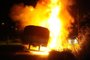 CAXIAS DO SUL, RS, BRASIL, 18/02/2020. Caminhão pega fogo na ERS-453, Km 01, próximo ao acesso ao bairro Desvio Rizzo. (Porthus Junior/Agência RBS)
