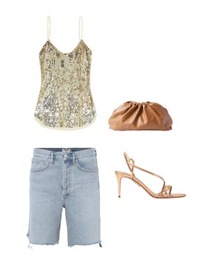 Agolde, Nili Lotan, Aquazurra, Bottega Veneta e Net-a-Porter / Reprodução