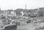 Rua Feijó Jr. e uma feira de hortifrutis em 1948