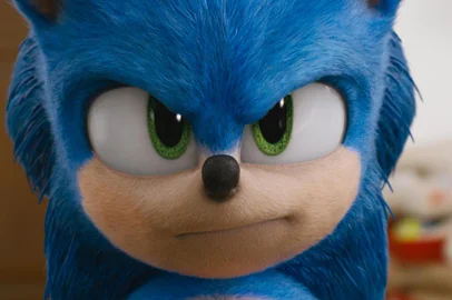 Sonic (Ben Schwartz) in SONIC THE HEDGEHOG from Paramount Pictures and Sega. Photo Credit: Courtesy Paramount Pictures and Sega of America.<!-- NICAID(14415370) -->