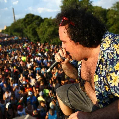  PORTO ALEGRE, RS, BRASIL, 02-02-2015: Bloco Império da Lã na orla do Guaíba. Foto: Carlos Macedo/Agência RBS)