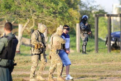 CHARQUEADAS, RS, BRASIL, 03/03/2020- Em megaoperação, RS transfere mais 18 líderes de facções para penitenciárias federais. (FOTOGRAFO: RONALDO BERNARDI / AGENCIA RBS)